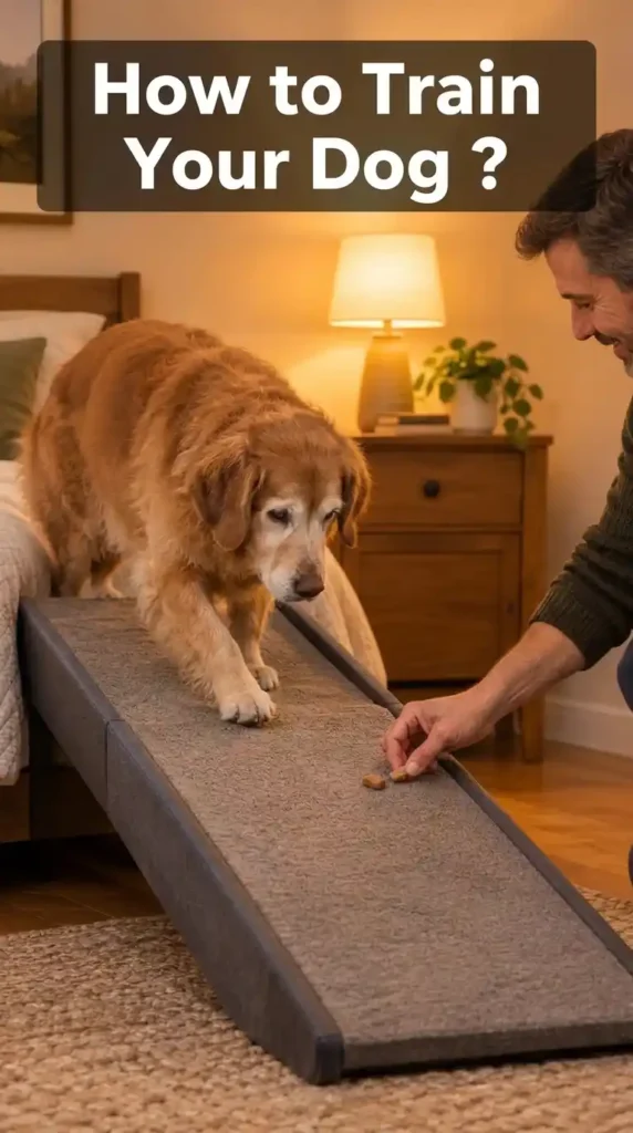 How to train your senior dog to use ramp or stairs