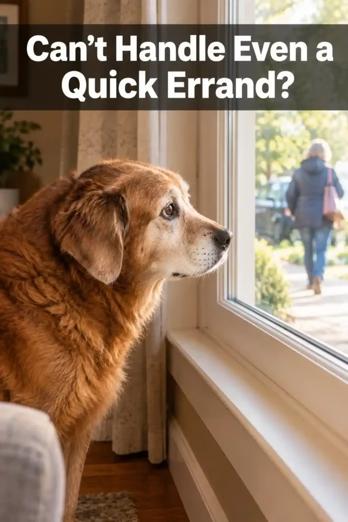 Senior dog can't handle being alone